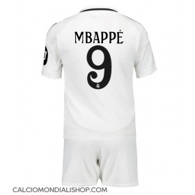 Maglie da calcio Real Madrid Kylian Mbappe #9 Prima Maglia Bambino 2024-25 Manica Corta (+ Pantaloni corti)